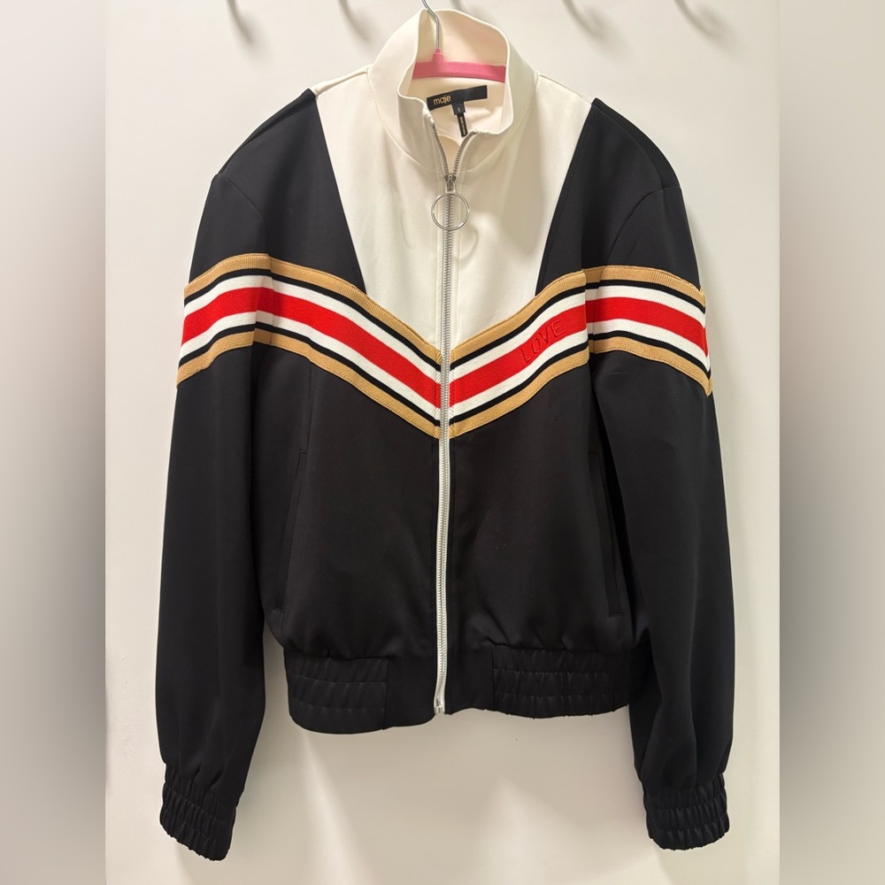 Make Thelo Love Striped Bomber Jacket Size 1 - Picture 4 of 13